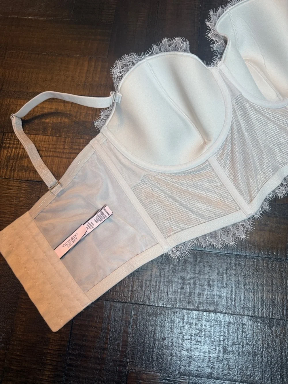 Victoria’s Secret Dream Angels Metallic Lace Bustier 36DD Corset Festival Top - Picture 8 of 13